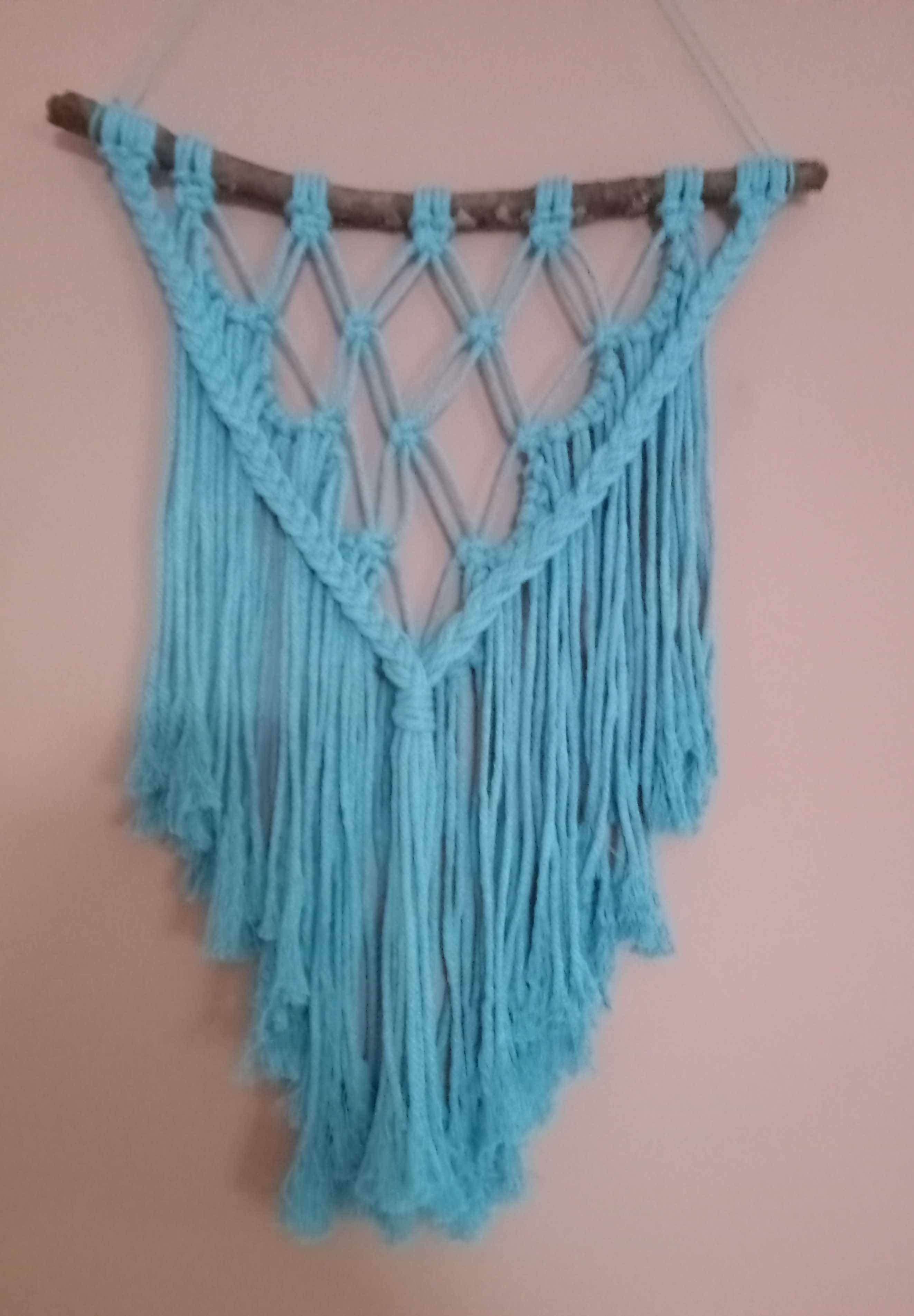 blue macrame